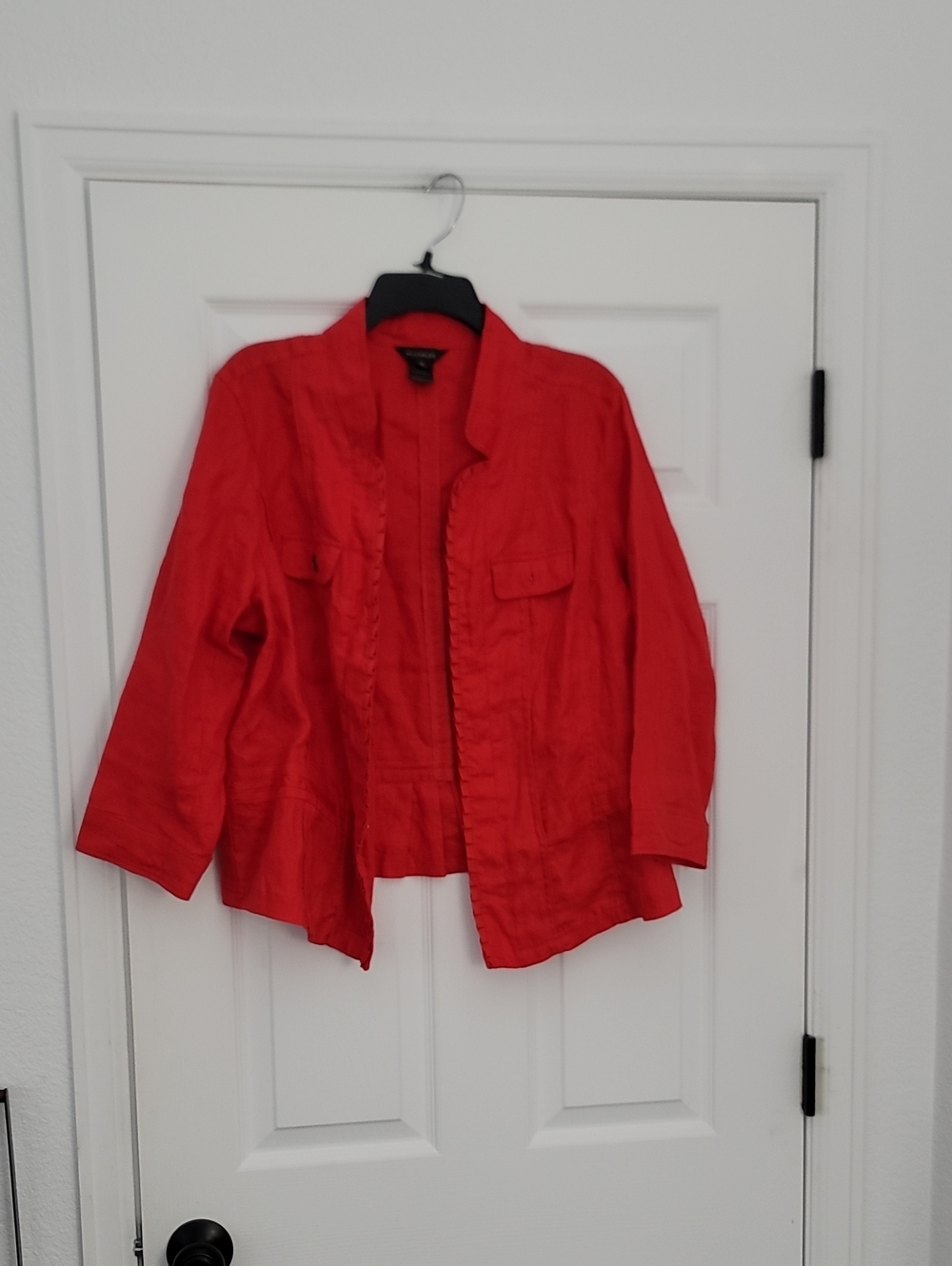 Sag Harbor Bright Red Open-Front Blazer